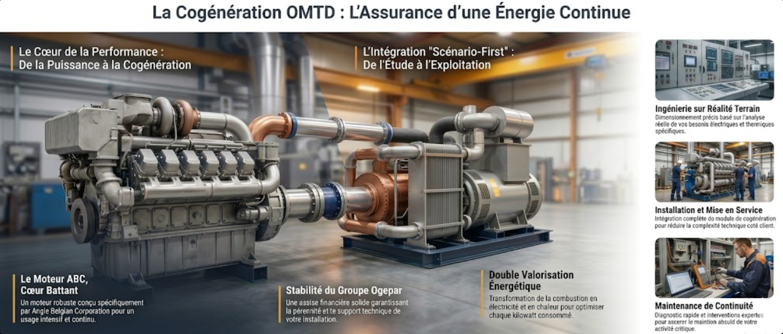 Installation de cogénération industrielle OMTD